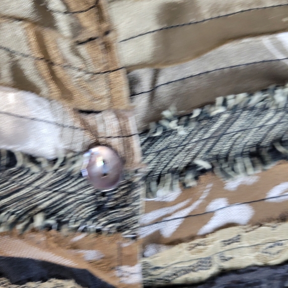 Womens Tantrums Collection Silk blend Jacket Size S Shades of browns and black - Picture 3 of 7